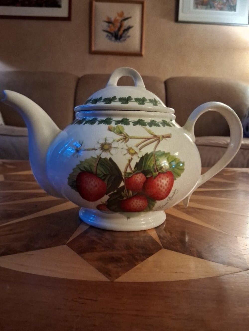 Vintage Portmeirion Strawberry Fair Teapot & Lid ~Discontinued Item